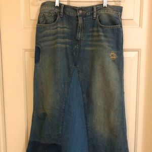 Ralph Lauren Wickerman Light Denim Maxi Skirt 2012 edition